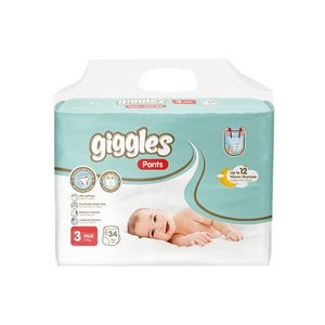 Giggles Baby Pants Midi 4-9 Kg 34 Pcs